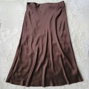 Quince Brown Midi Skirt